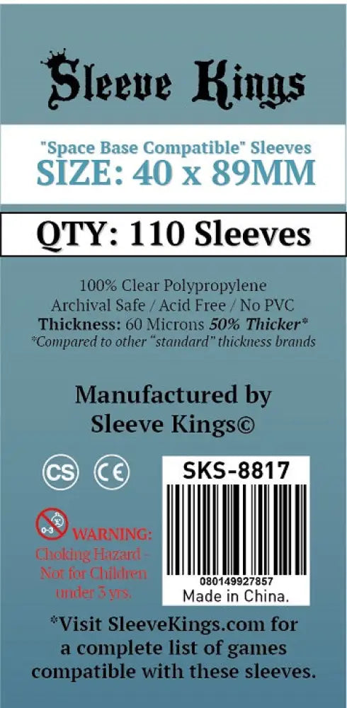 SK Sleeves 40mm x 89mm 110ct - Accessoire