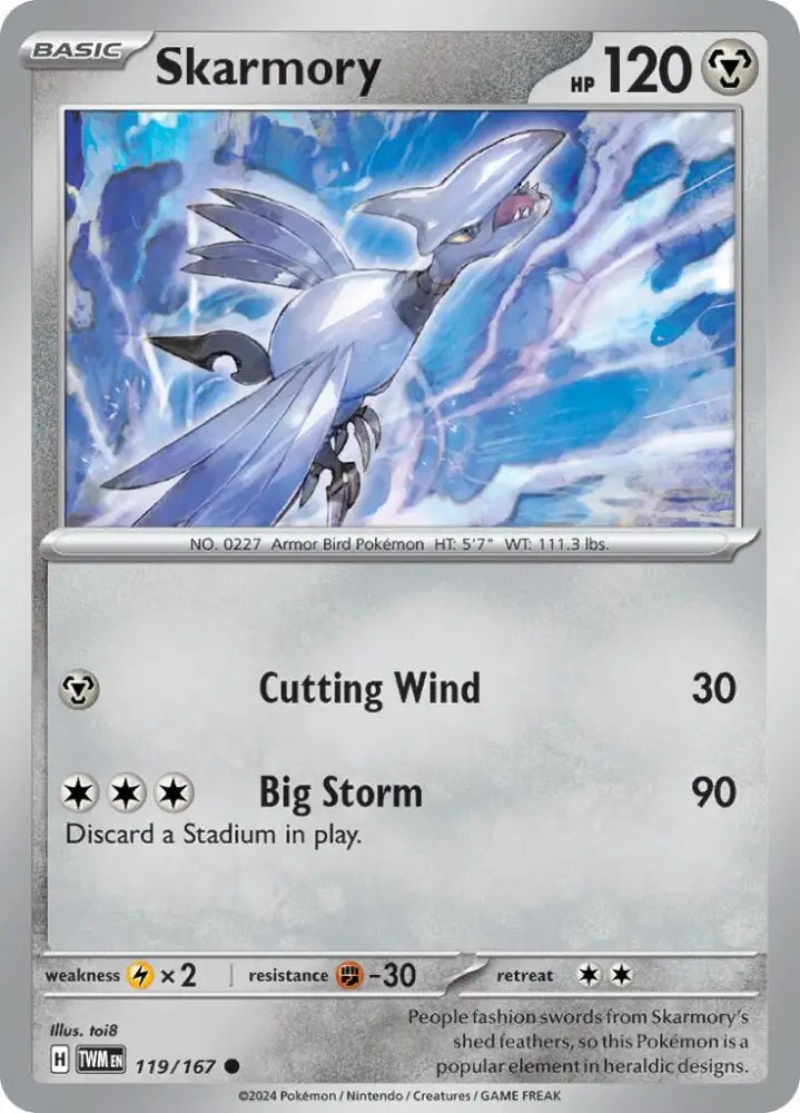 Skarmory (119/167) [Scarlet & Violet: Twilight Masquerade] - Pokemon Single