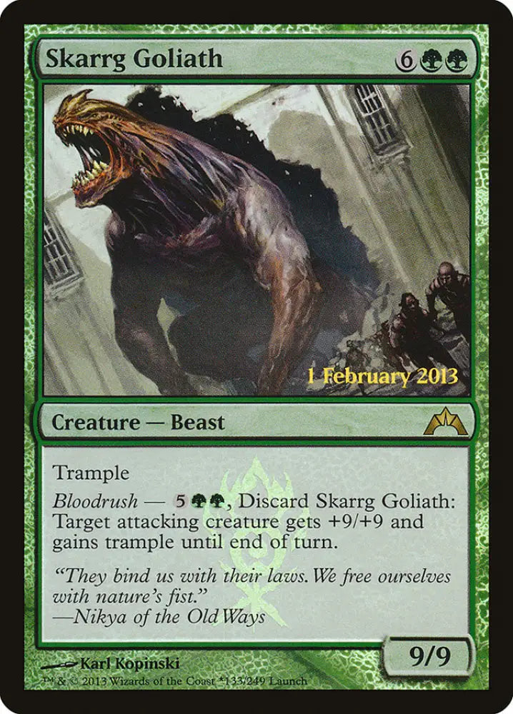Skarrg Goliath (Launch) [Gatecrash Prerelease Promos] - MTG Single