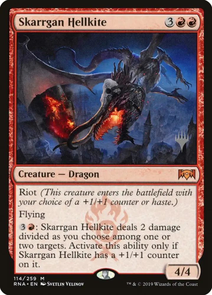 Skarrgan Hellkite (Promo Pack) [Ravnica Allegiance Promos] - MTG Single