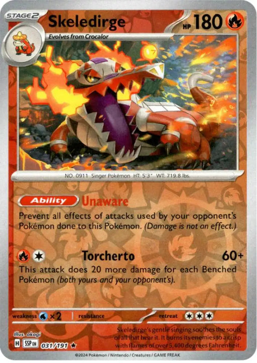 Skeledirge (031/191) [Scarlet & Violet: Surging Sparks] - Pokemon Single