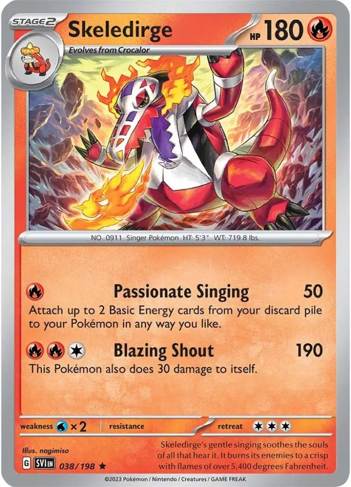 Skeledirge (038/198) [Scarlet & Violet: Base Set] - Pokemon Single
