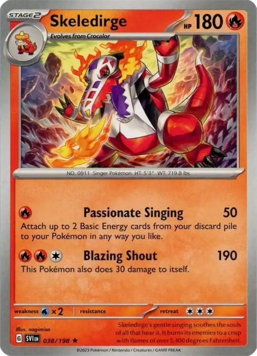 Skeledirge (038/198) (Theme Deck Exclusive) [Scarlet & Violet: Base Set] - Pokemon Single