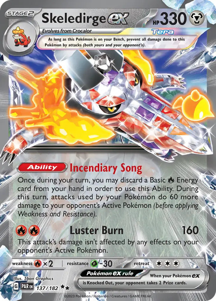Skeledirge ex (137/182) [Scarlet & Violet: Paradox Rift] - Pokemon Single