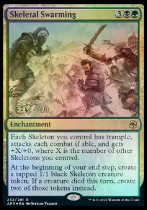 Skeletal Swarming [Dungeons & Dragons: Adventures in the Forgotten Realms Prerelease Promos] - MTG Single