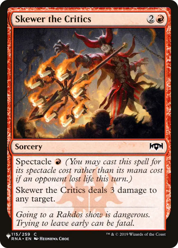 Skewer the Critics [The List] - MTG Single