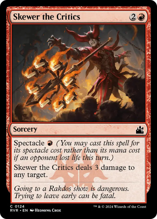 Skewer the Critics [Ravnica Remastered] - MTG Single