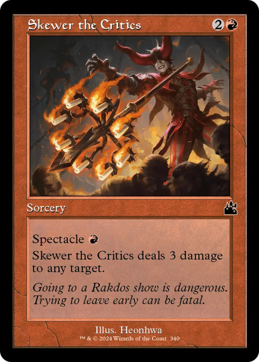 Skewer the Critics (Retro Frame) [Ravnica Remastered] - MTG Single