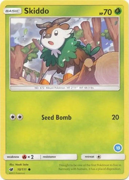 Skiddo (10/111) (Deck Exclusive #13) [Sun & Moon: Trainer Kit - Alolan Ninetales] - Pokemon Single