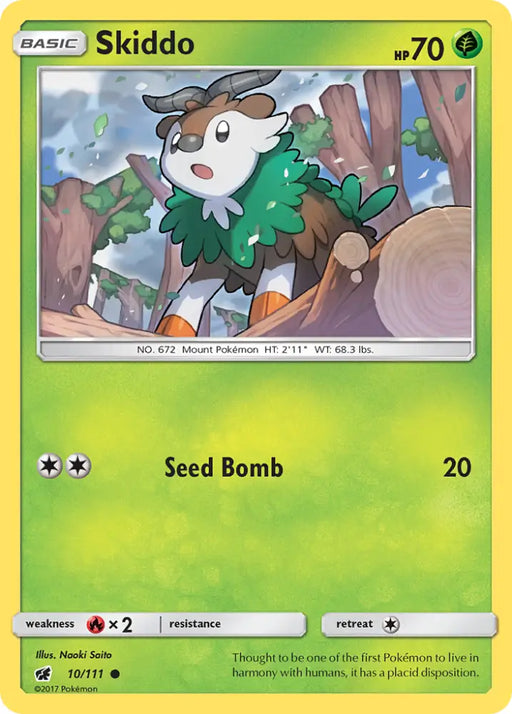 Skiddo (10/111) [Sun & Moon: Crimson Invasion] - Pokemon Single