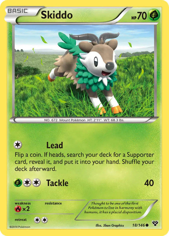 Skiddo (18/146) [XY: Base Set] - Pokemon Single