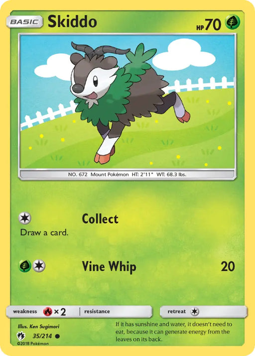 Skiddo (35/214) [Sun & Moon: Lost Thunder] - Pokemon Single