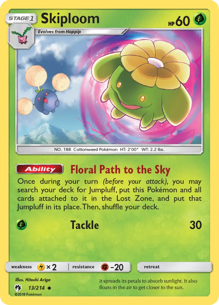 Skiploom (13/214) [Sun & Moon: Lost Thunder] - Pokemon Single
