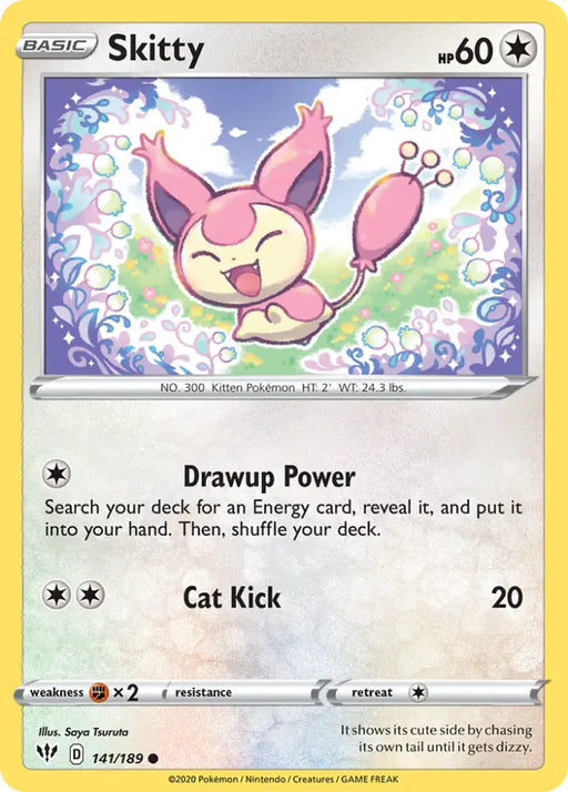 Skitty (141/189) [Sword & Shield: Darkness Ablaze] - Pokemon Single