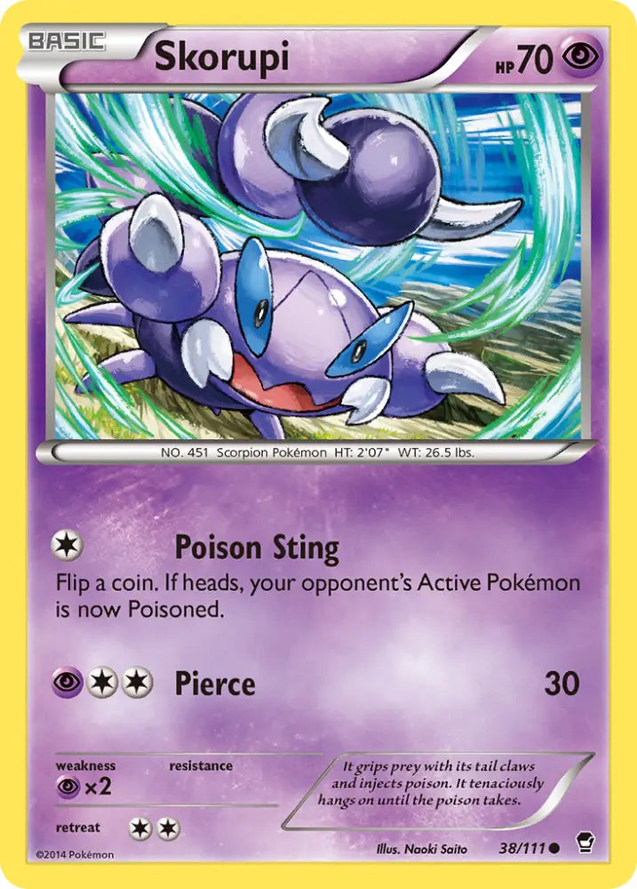 Skorupi (38/111) [XY: Furious Fists] - Pokemon Single