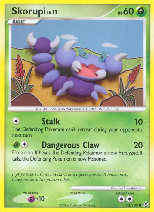 Skorupi (73/100) [Diamond & Pearl: Stormfront] - Pokemon Single