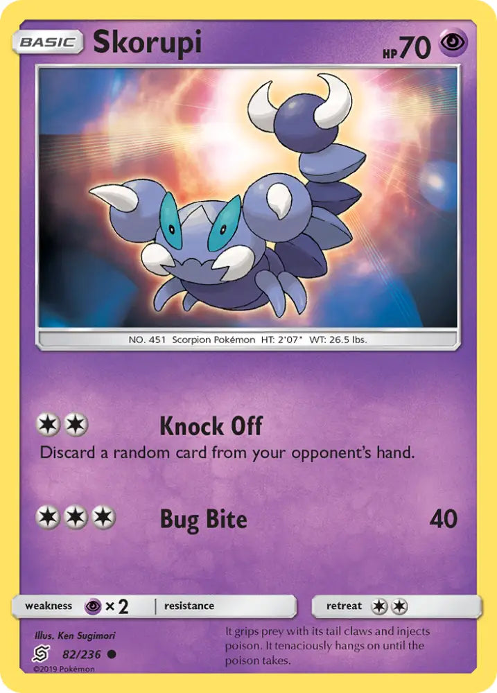 Skorupi (82/236) [Sun & Moon: Unified Minds] - Pokemon Single