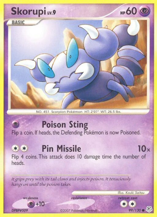 Skorupi (99/130) [Diamond & Pearl: Base Set] - Pokemon Single