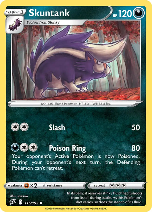 Skuntank (115/192) [Sword & Shield: Rebel Clash] - Pokemon Single