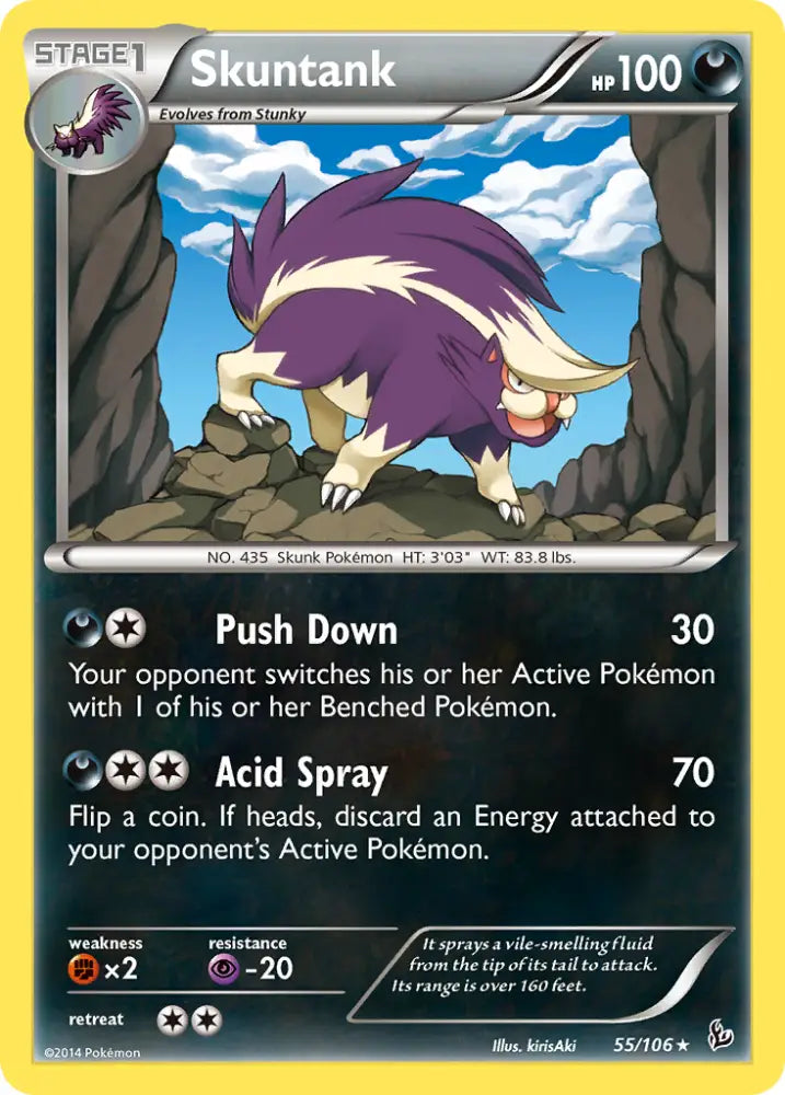 Skuntank (55/106) [XY: Flashfire] - Pokemon Single