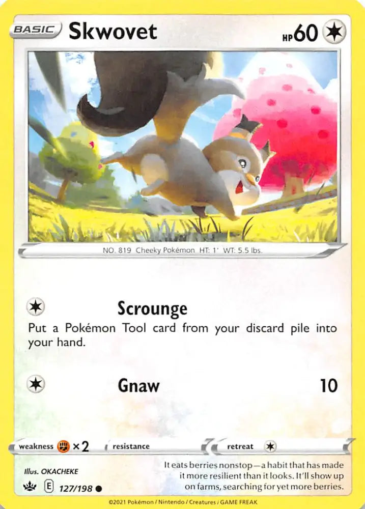 Skwovet (127/198) [Sword & Shield: Chilling Reign] - Pokemon Single