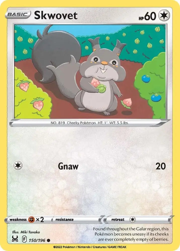 Skwovet (150/196) [Sword & Shield: Lost Origin] - Pokemon Single