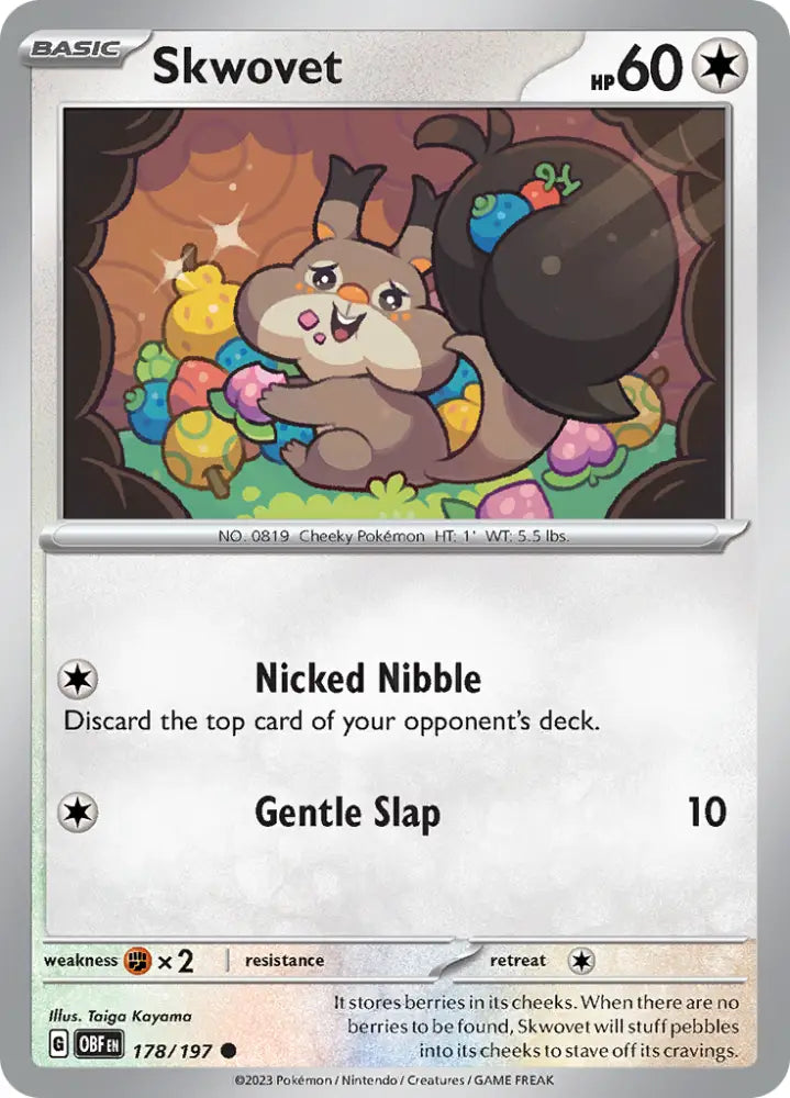Skwovet (178/197) [Scarlet & Violet: Obsidian Flames] - Pokemon Single