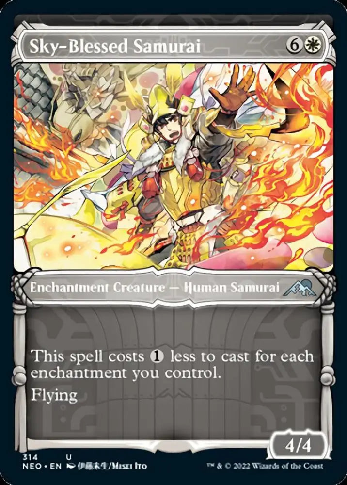 Sky-Blessed Samurai (Showcase Samurai) [Kamigawa: Neon Dynasty] - MTG Single