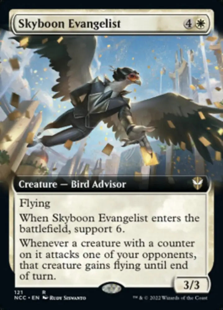 Skyboon Evangelist (Extended Art) [Streets of New Capenna Commander] - MTG Single