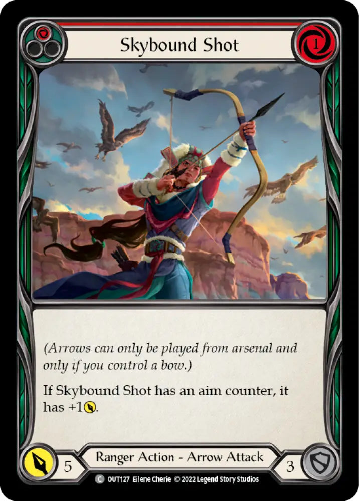 Skybound Shot (Red) [Outsiders] Rainbow Foil - Flesh And Blood Single