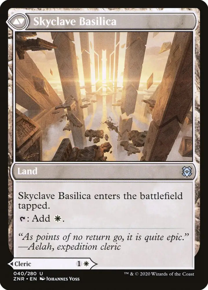 Skyclave Cleric // Skyclave Basilica [Zendikar Rising] - MTG Single