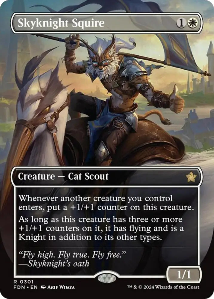 Skyknight Squire (Borderless) [Foundations] - MTG Single