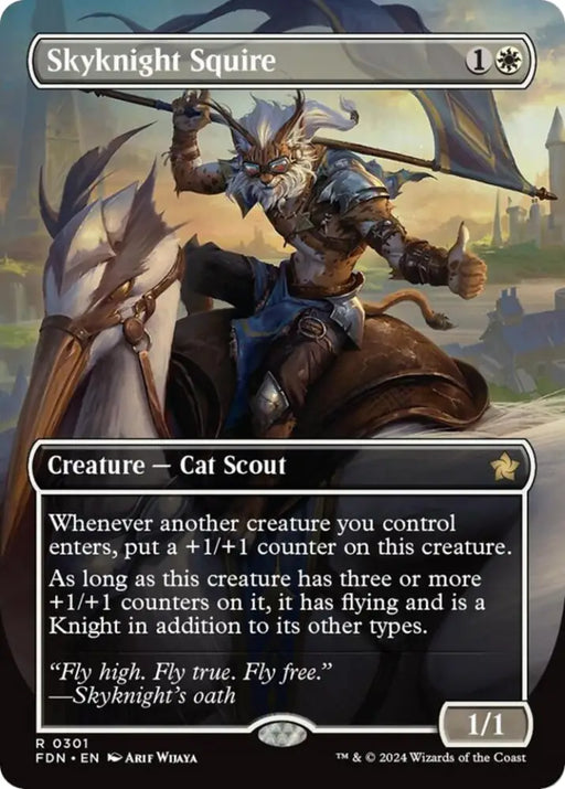 Skyknight Squire (Borderless) [Foundations] - MTG Single