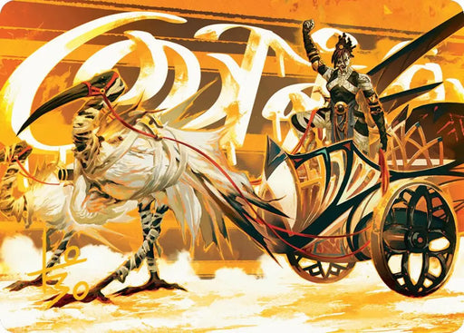 Skyseer’s Chariot Art Card (Gold-Stamped Signature) [Aetherdrift Art Series] - MTG Single