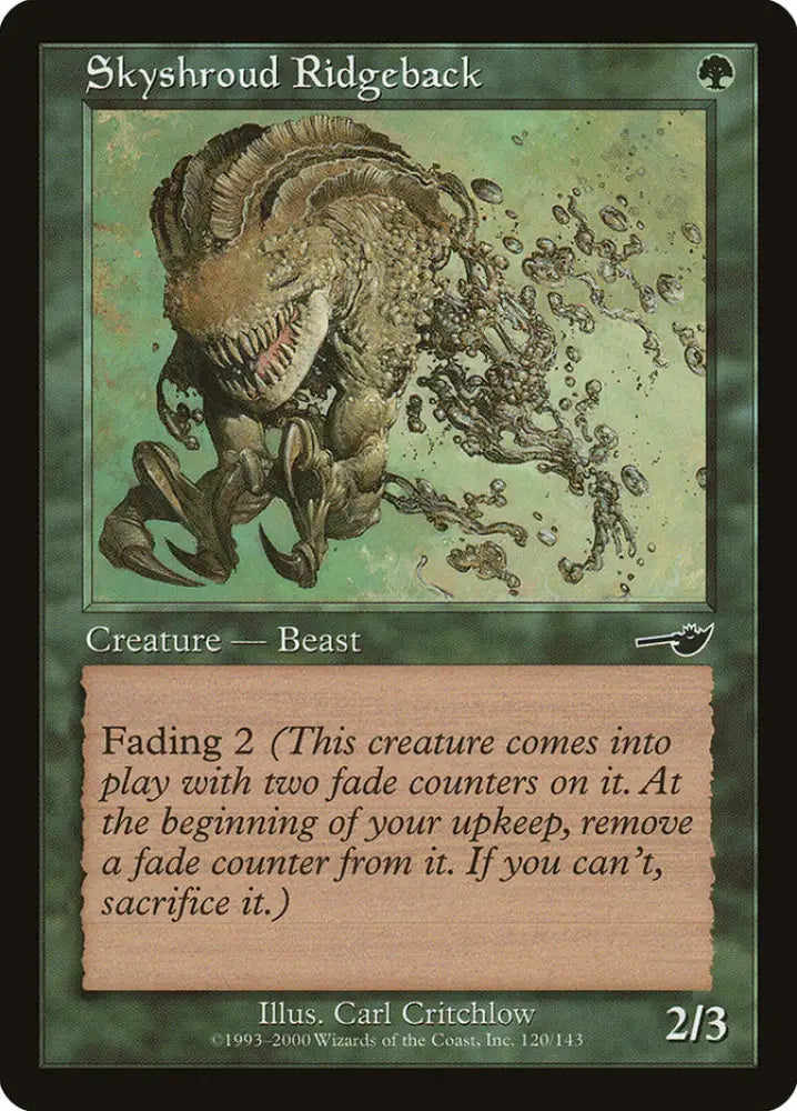 Skyshroud Ridgeback [Nemesis] - MTG Single
