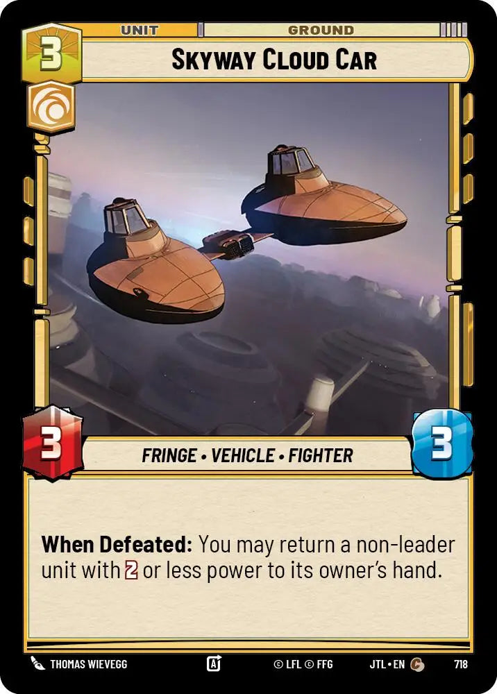 Skyway Cloud Car (Foil) (718) [Jump to Lightspeed] - Star Wars: Unlimited Single