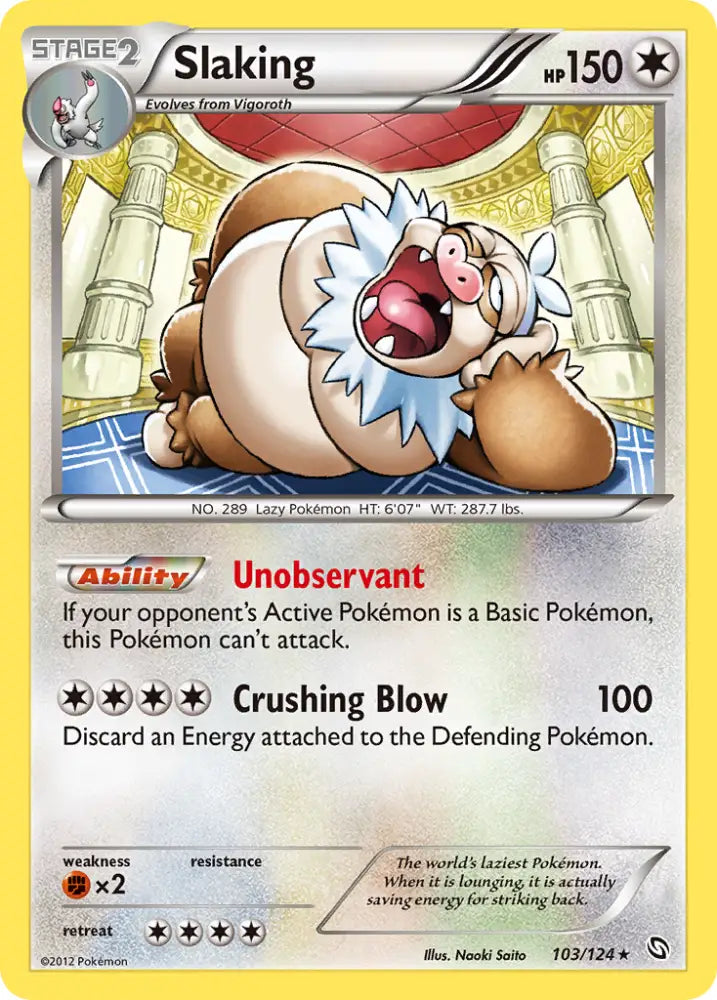 Slaking (103/124) [Black & White: Dragons Exalted] - Pokemon Single