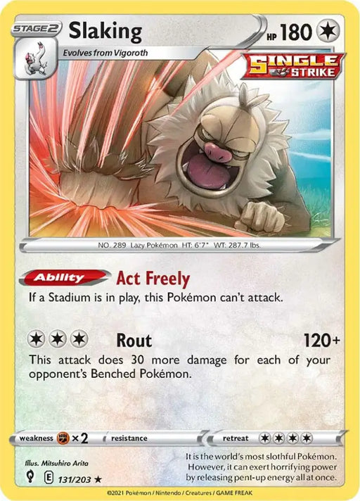Slaking (131/203) [Sword & Shield: Evolving Skies] - Pokemon Single