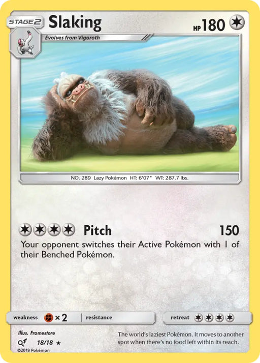 Slaking (18/18) [Sun & Moon: Detective Pikachu] - Pokemon Single