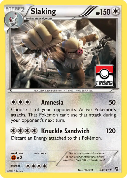 Slaking (83/111) [XY: Furious Fists] - Pokemon Single