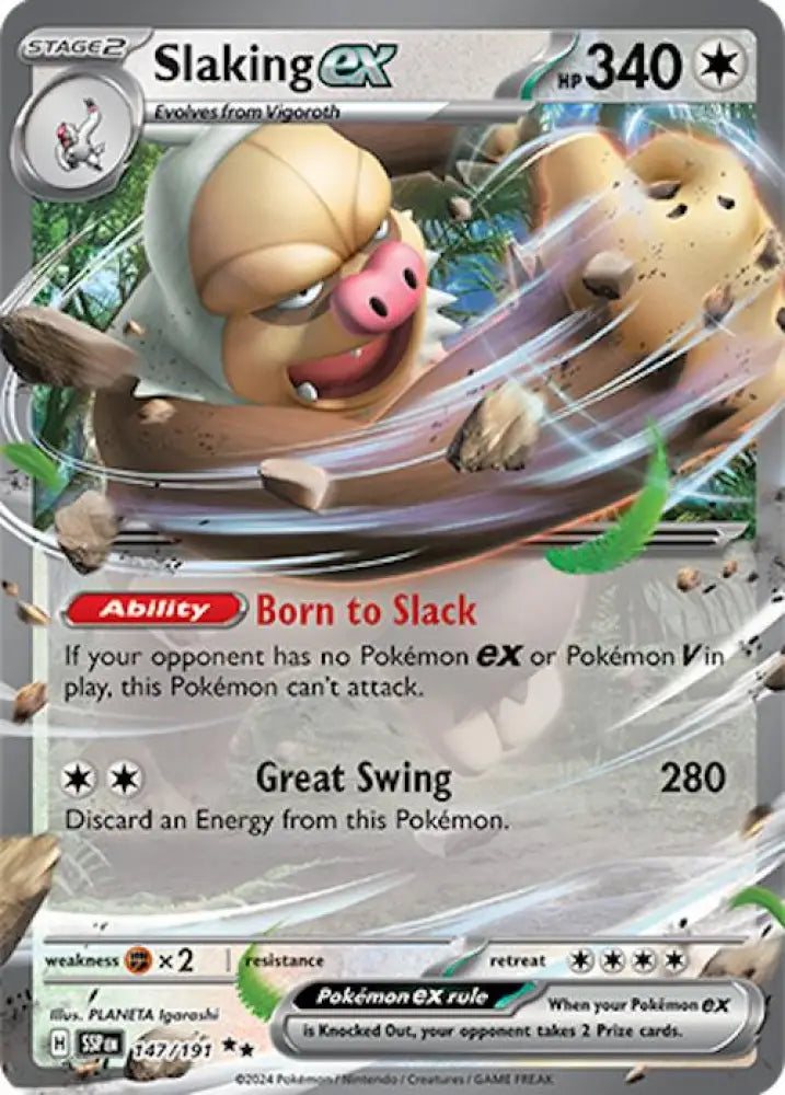 Slaking ex (147/191) [Scarlet & Violet: Surging Sparks] - Pokemon Single