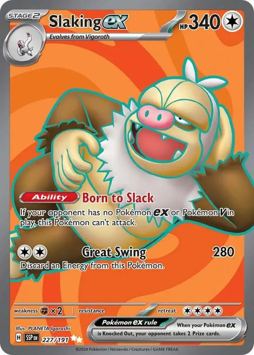 Slaking ex (227/191) [Scarlet & Violet: Surging Sparks] - Pokemon Single