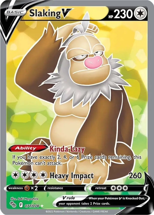 Slaking V (077/078) [Pokémon GO] - Pokemon Single