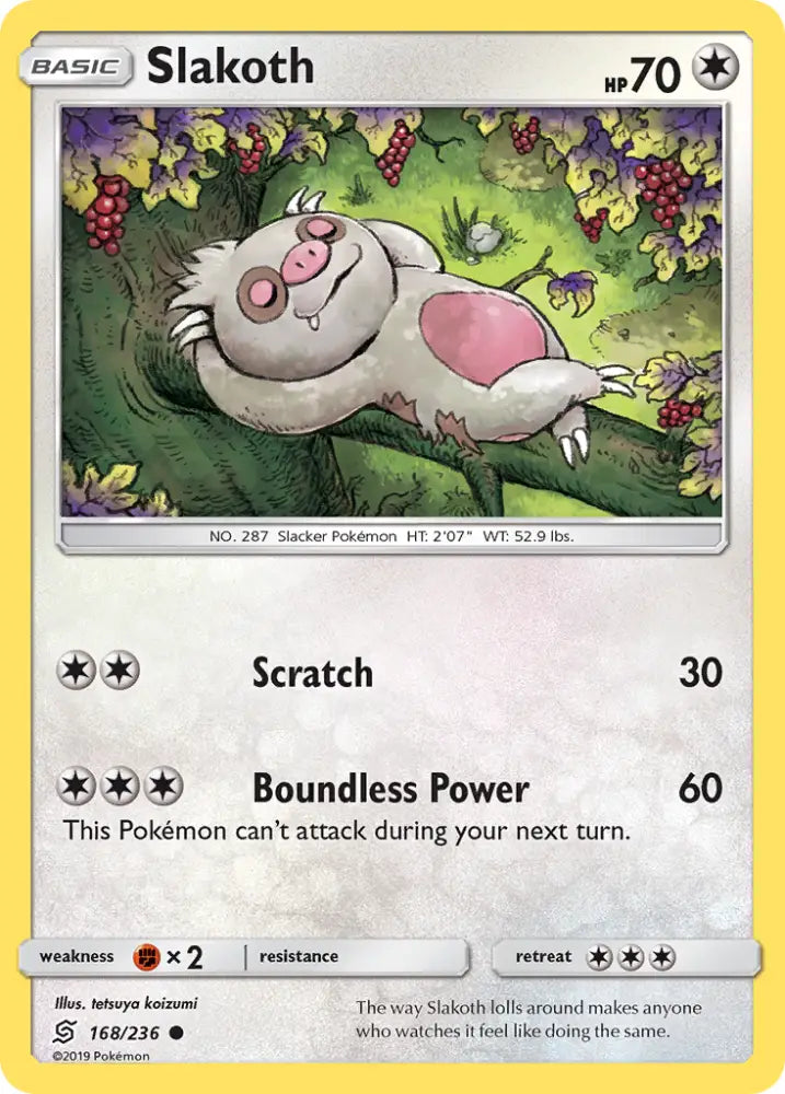 Slakoth (168/236) [Sun & Moon: Unified Minds] - Pokemon Single