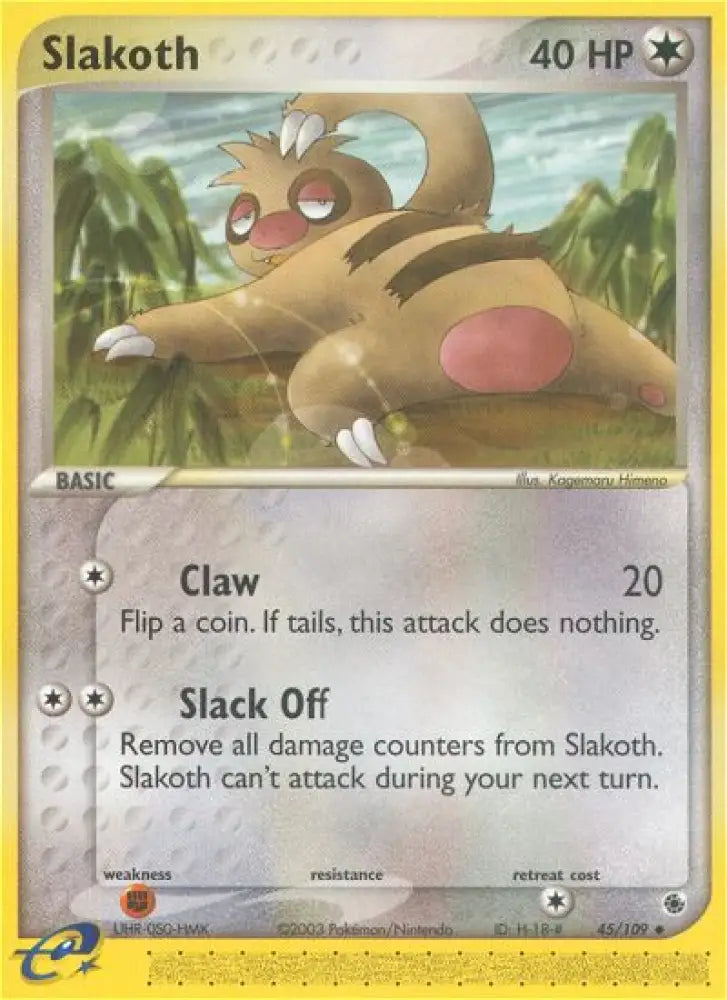 Slakoth (45/109) [EX: Ruby & Sapphire] - Pokemon Single