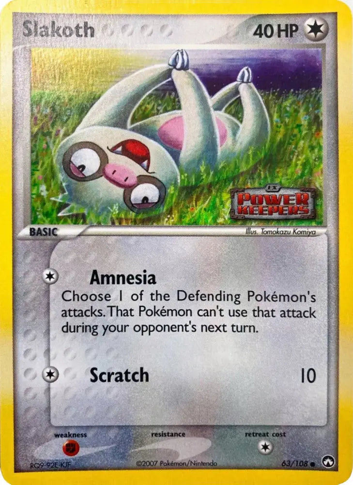 Slakoth (63/108) (Stamped) [EX: Power Keepers] - Pokemon Single