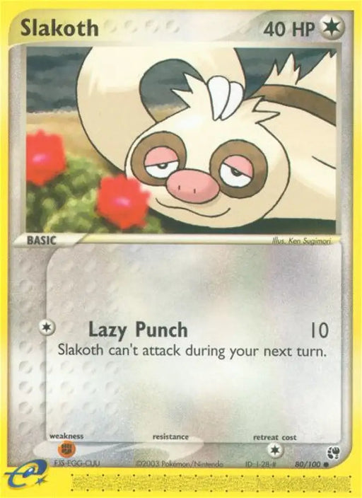 Slakoth (80/100) [EX: Sandstorm] - Pokemon Single