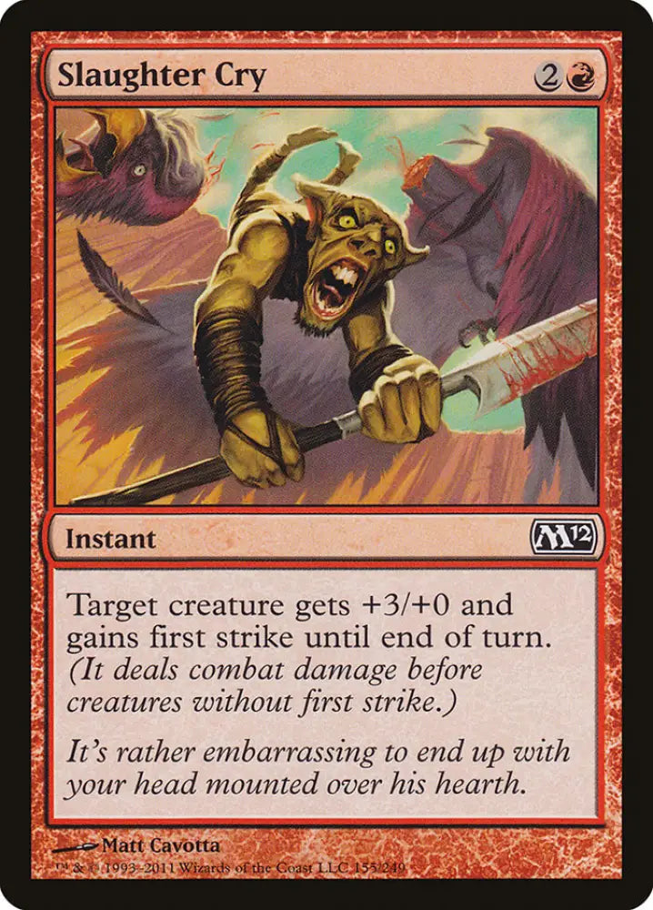 Slaughter Cry [Magic 2012] - MTG Single