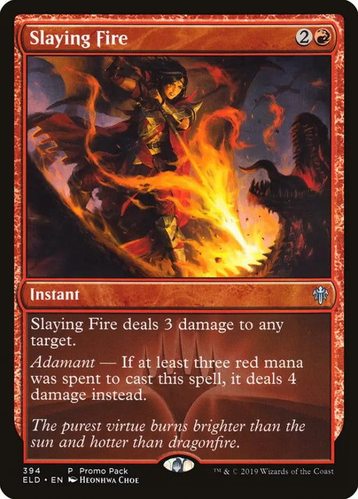 Slaying Fire (Promo Pack) [Throne of Eldraine Promos] - MTG Single