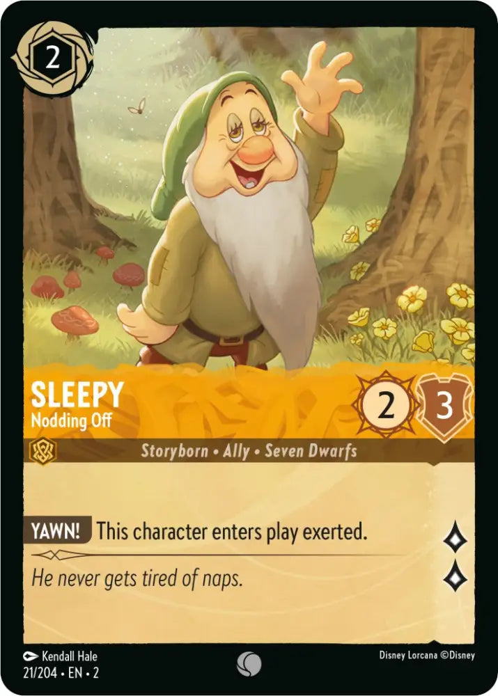 Sleepy - Nodding Off (21/204) [Rise of the Floodborn] - Lorcana Single